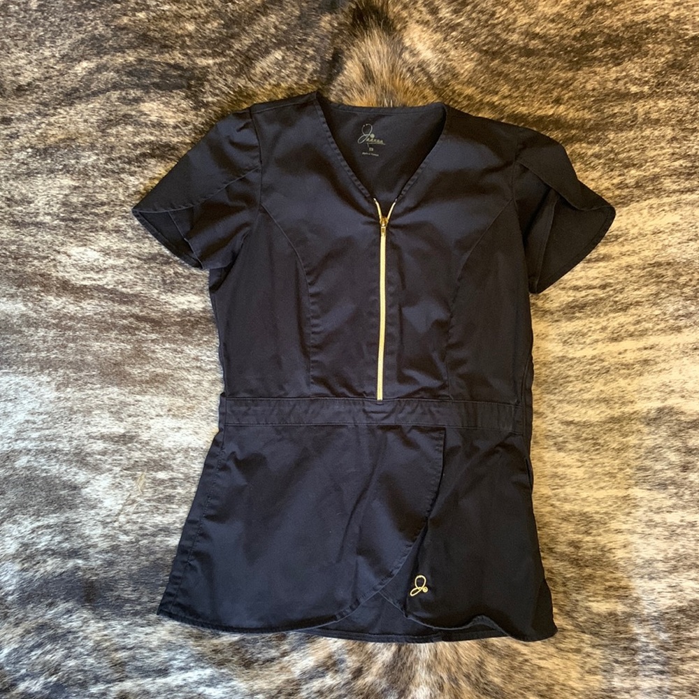 Jaanuu Black Scrub Top
